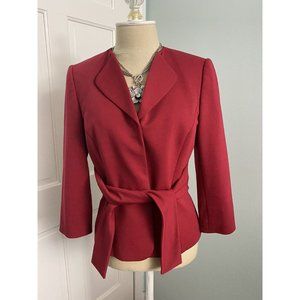 Tahari Womens Red Blazer Size 4